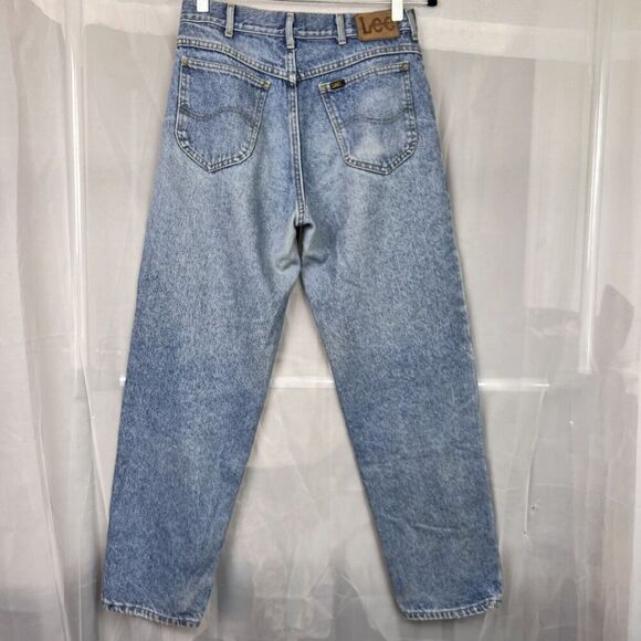 vintage Lee 100% cotton made in usa mens jeans lightwash union made - Picture 7 of 8